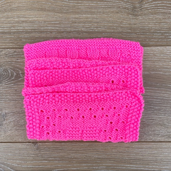 Set of 3 Handmade Bright Pink Dishcloths - Picture 5 of 8